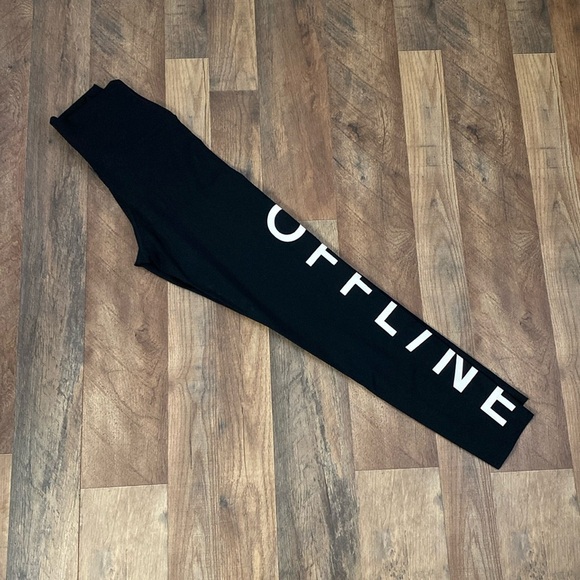 American Eagle Aerie OFFLINE Real Me High Waisted Graphic Legging Black Size M - Picture 3 of 10